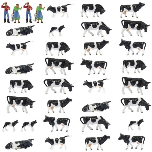 36pcs scale model cows - ho,
